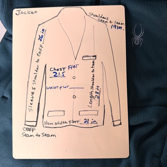 Spyder Mens Teal Blue Fleece Half-Zip Pullover Jacket M Warm Outerwear - Picture 3 of 14